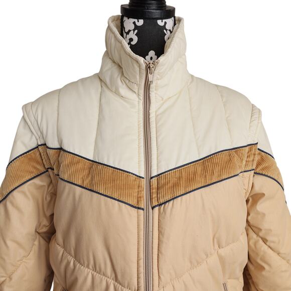 Vintage 80s Retro Americana Western Style 2-in-1 Vest Coat Removable Sleeves - M - Picture 3 of 15